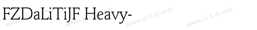 FZDaLiTiJF Heavy字体转换
